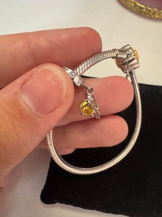 Pulsera compatible con Charm plateada brillante 92