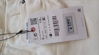 Jeans bianchi bimba Zara 6 anni