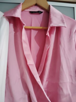 2 camisas Stradivarius raso talla L