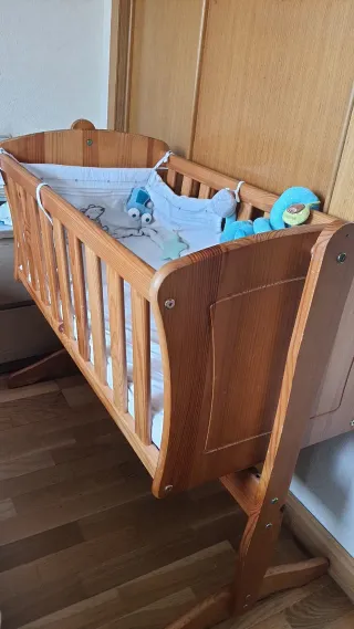 Minicuna madera - bebé
