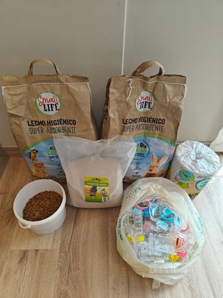 Jaula hamster + pack accesorios y consumibles