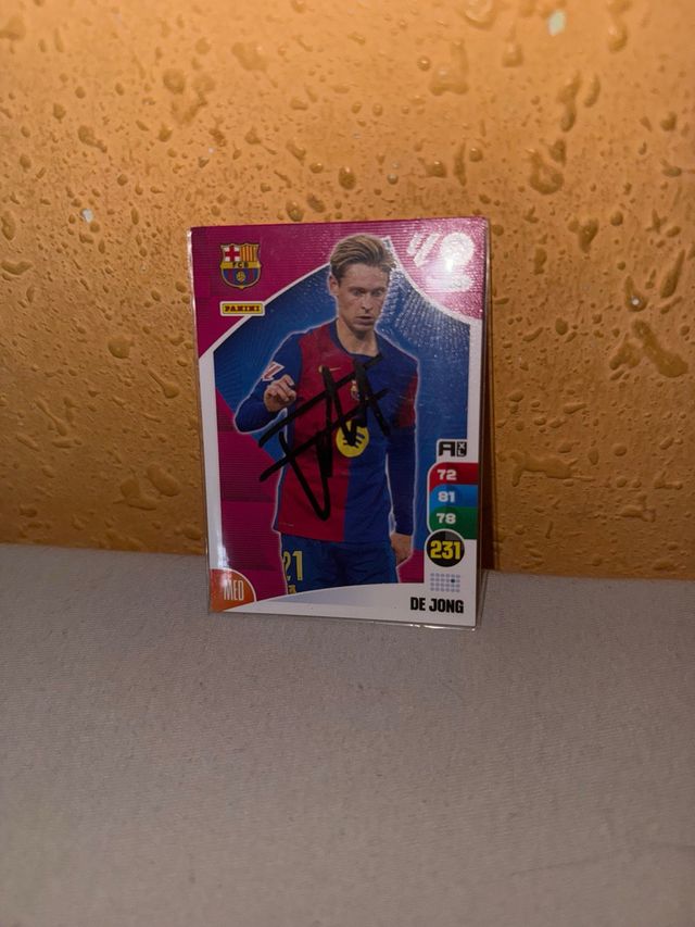 Cromo firmado Frenkie De Jong FC Barcelona
