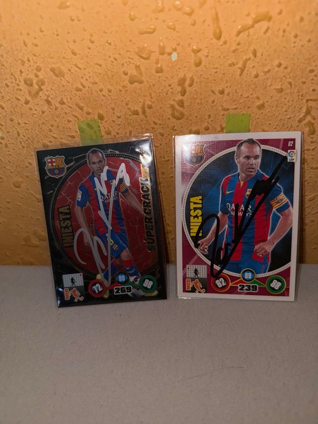 Cromos firmados Iniesta (2)