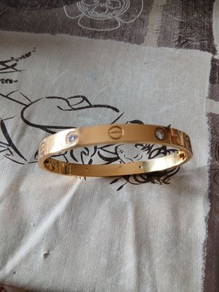 Pulsera cartera Love 4 diamantes | dorada