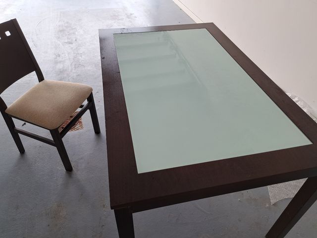 Mesa comedor 4 sillas - marrón beige