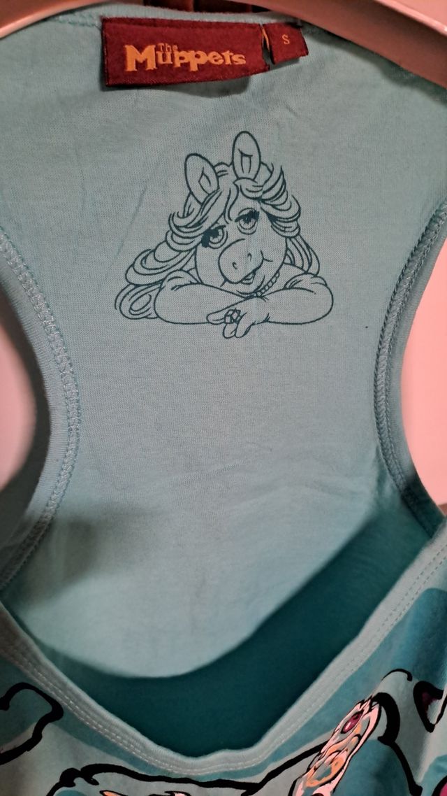 Canotta Muppets Miss Piggy azzurra