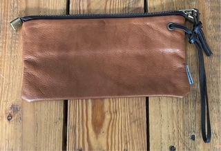 Bolso mano cuero marrón