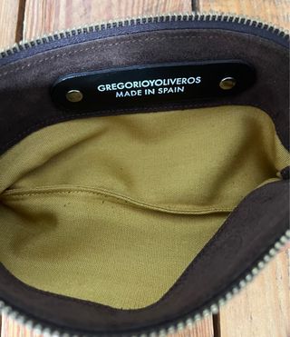 Bolso mano cuero marrón