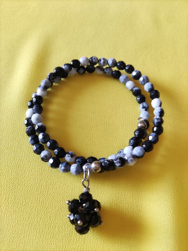 Bracciale doppio in pietra