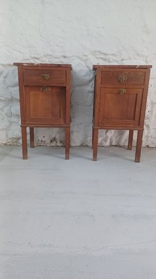 Mesitas noche madera - 2 uds