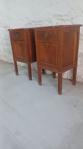 Mesitas noche madera - 2 uds