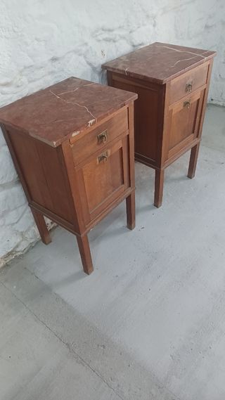 Mesitas noche madera - 2 uds