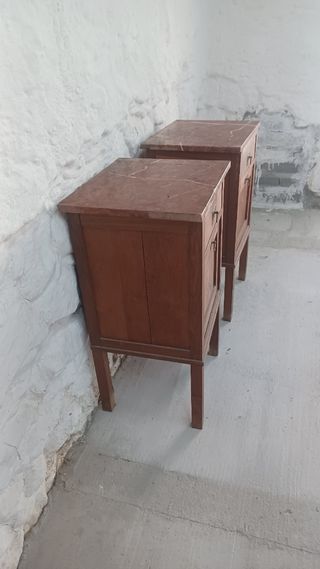 Mesitas noche madera - 2 uds
