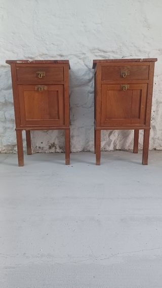 Mesitas noche madera - 2 uds