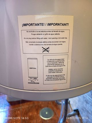 Termo eléctrico 80L - Vertical