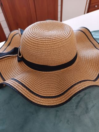 Cappello paglia marrone nero