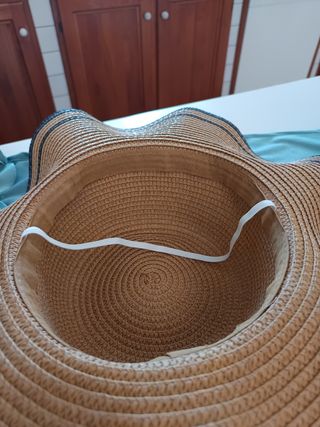 Cappello paglia marrone nero