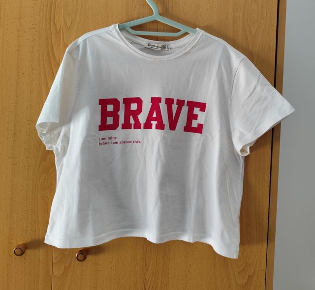 Crop top Stradivarius blanco