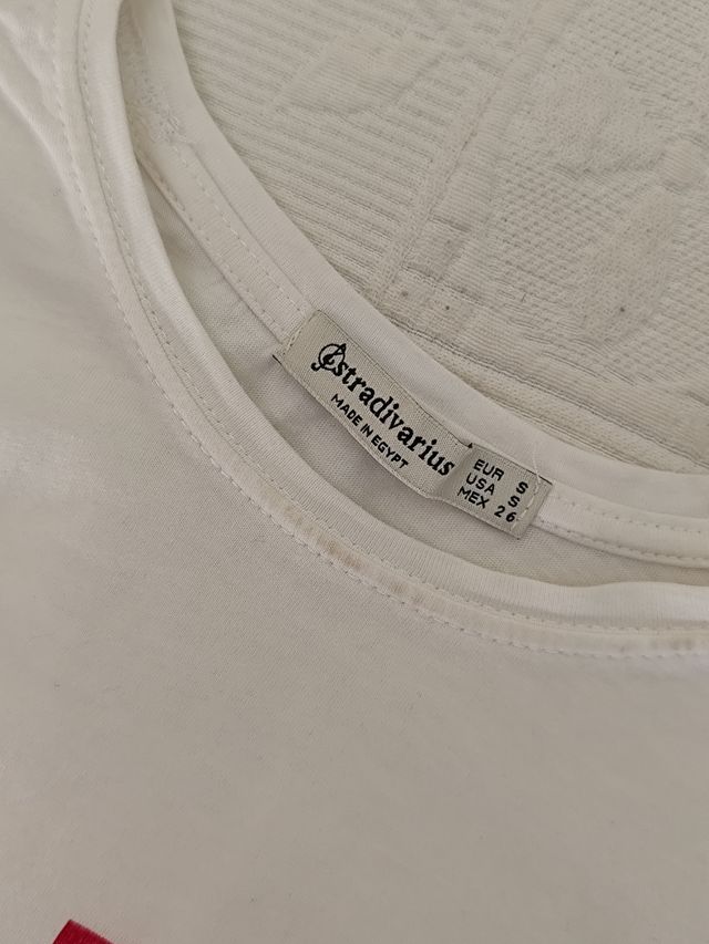 Crop top Stradivarius blanco