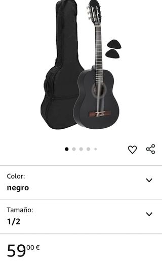 Guitarra clásica Navarrez NV16 1/2 negra
