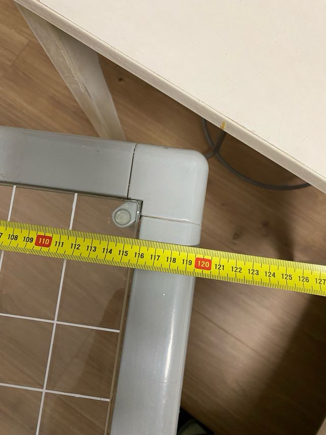 Mesa cristal gris - metal