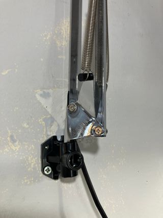 Lampada "tecnica" cromo da parete/morsetto