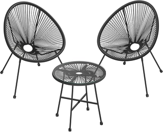 Mobili da Giardino Set 3 Pezzi, Sedia Acapulco, Po