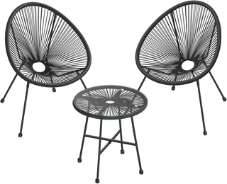 Mobili da Giardino Set 3 Pezzi, Sedia Acapulco, Po