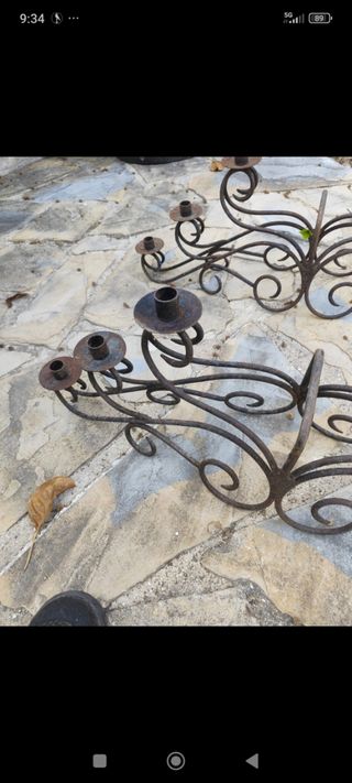 Portacandele vintage in metallo (2)