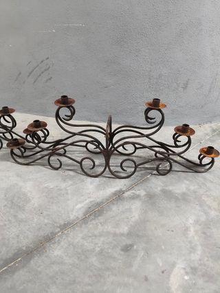 Portacandele vintage in metallo (2)