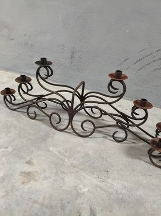 Portacandele vintage in metallo (2)