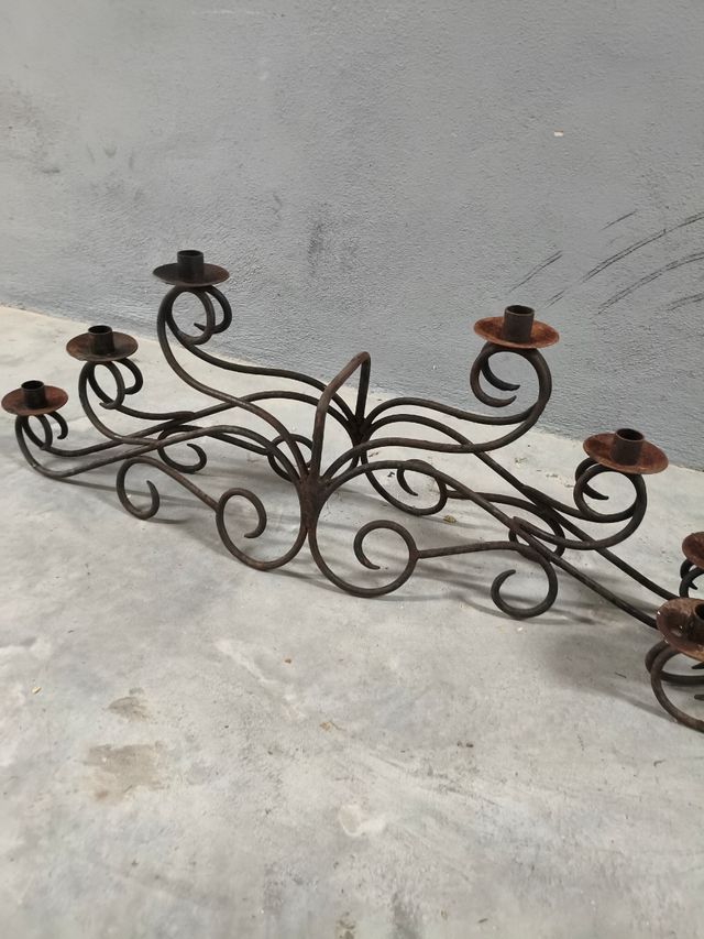 Portacandele vintage in metallo (2)