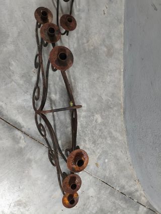 Portacandele vintage in metallo (2)