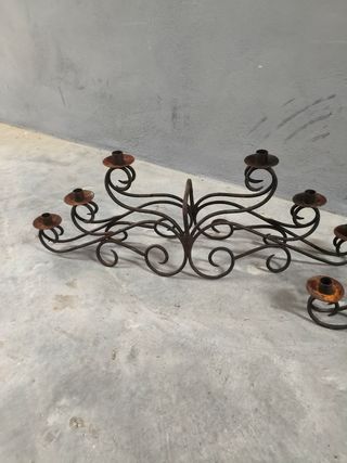 Portacandele vintage in metallo (2)