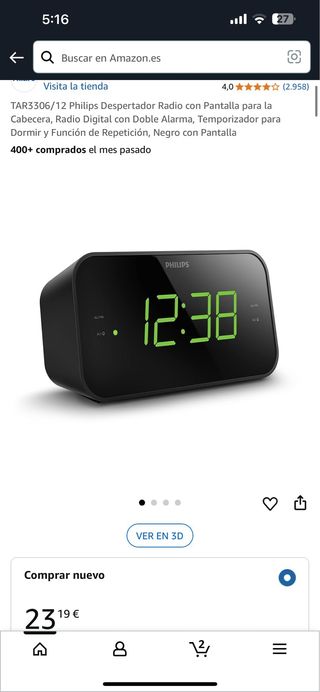 Radio despertador Philips TAR3306/12
