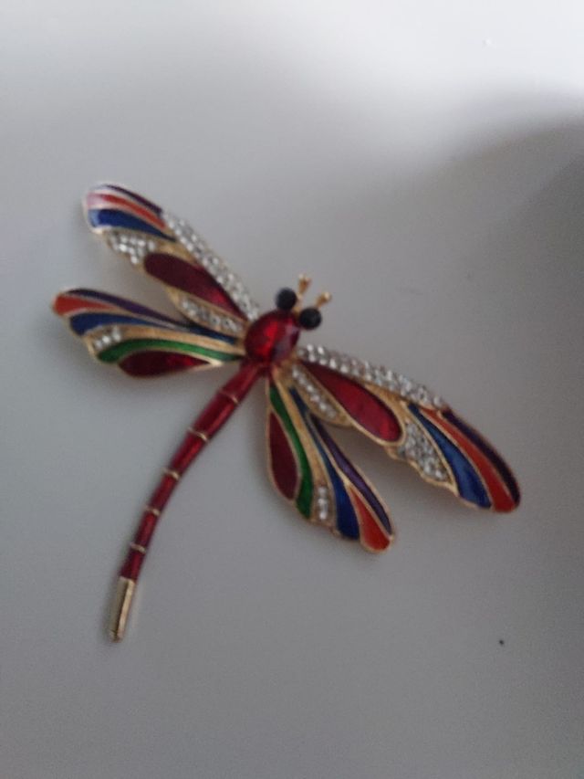 Broche libélula multicolor joyas bisutería regalo