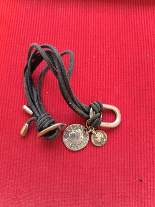 Pulsera cuero monedas romanas