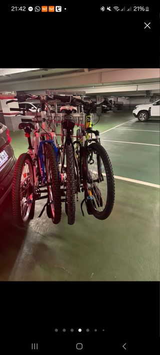 Portabicicletas 4 bicis bola remolque, reclinable.