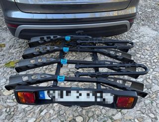 Portabicicletas 4 bicis bola remolque, reclinable.