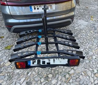 Portabicicletas 4 bicis bola remolque, reclinable.