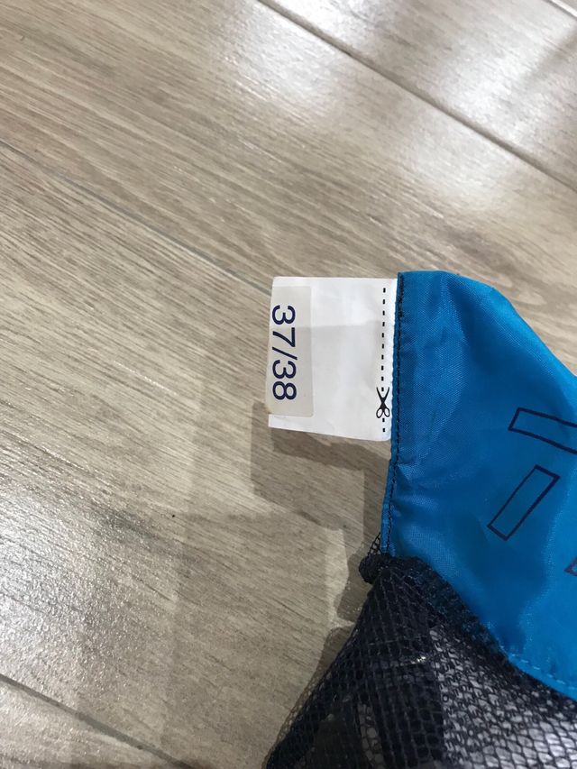 Aletas gafas y tubo natación con bolsa TRIBORD