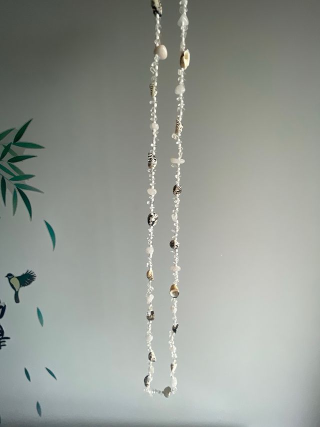 2 Collares de perlas | marrón y blanco