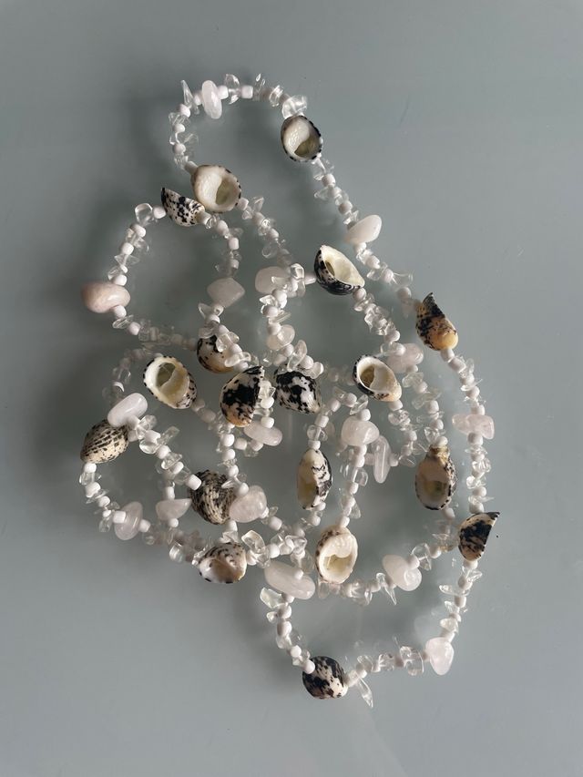 2 Collares de perlas | marrón y blanco