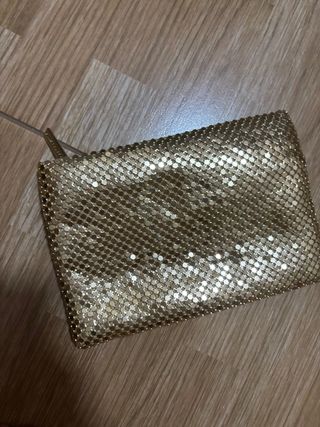 Neceser dorado metalizado