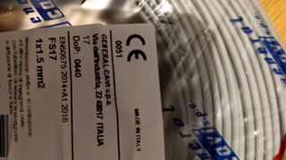 Cavo elettrico grigio 1,5mm