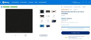 Placa inducción Balay 3 zonas