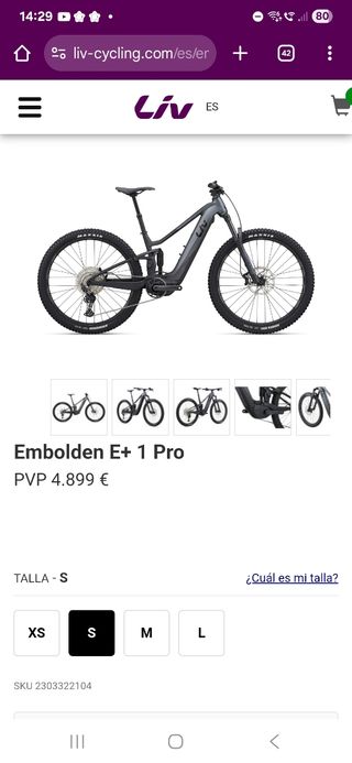 Bicicleta Giant Liv Embolden E+ 1 Pro