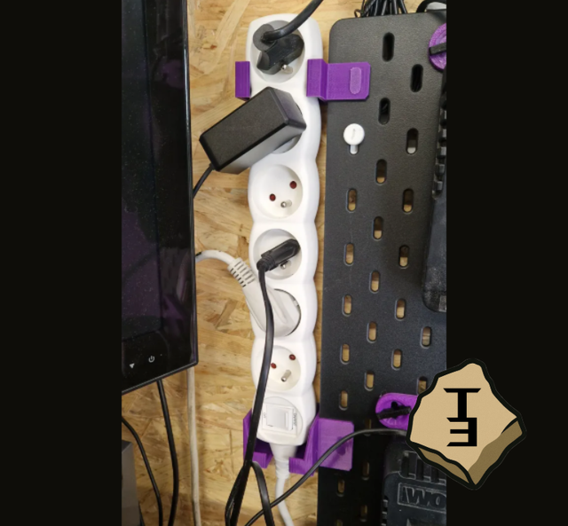 Soporte Regleta para IKEA Skadis enchufes