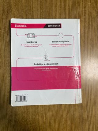 Ekonomia 1 BACH EUSKADI. Libro del alumno.