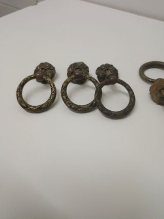 Tiradores antiguos latón - 4 uds.